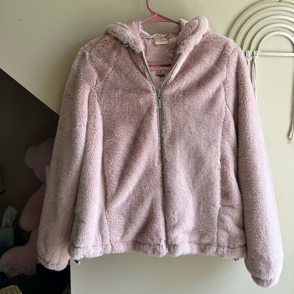 Jou Jou Soft Blush Pink Bomber Jacket - Picture 3 of 9